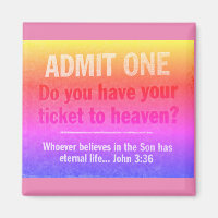 Ticket al imán del cielo