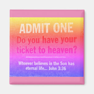 Ticket al imán del cielo