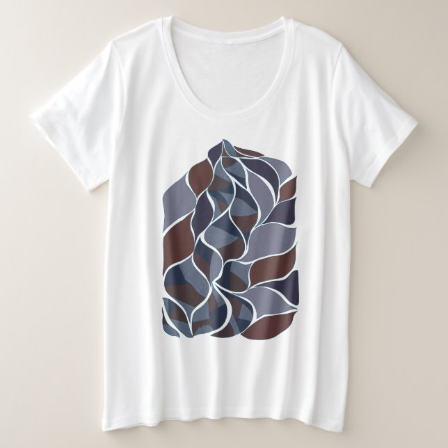 Tidal Echoes – Abstract Earth-Tone Art Tee | KRAAL (Anverso del diseño)