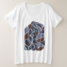 Tidal Echoes – Camiseta de Arte Abstracto en Tonos