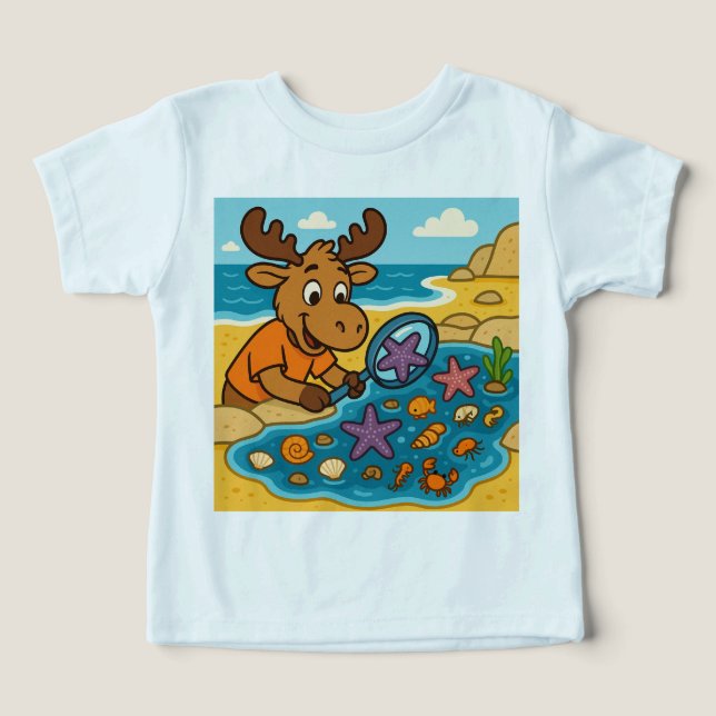 Tide Pool Treasure Hunt – Explorer Tee for Curious (Diseño delantero )