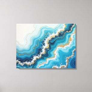 Tidefall Mirage – 24"x18" Arte fluido abstracto de