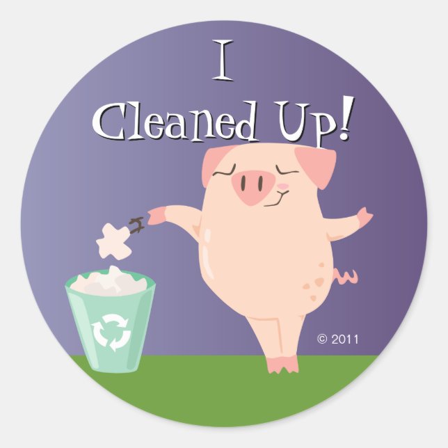 Tidy Piggy Reward Pegatinas (Anverso)