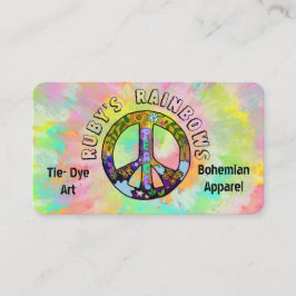 Tie-Dye Art y tarjeta de visita especial bohemia
