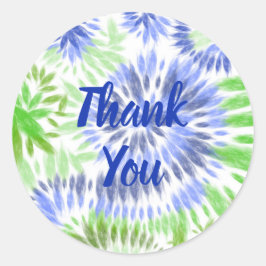 Tie Dye Gracias Pegatinas