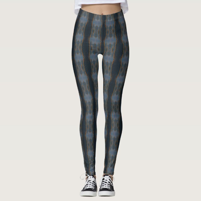 Tie-Dye Inspired Slate Blue Women's Leggings  (Anverso)