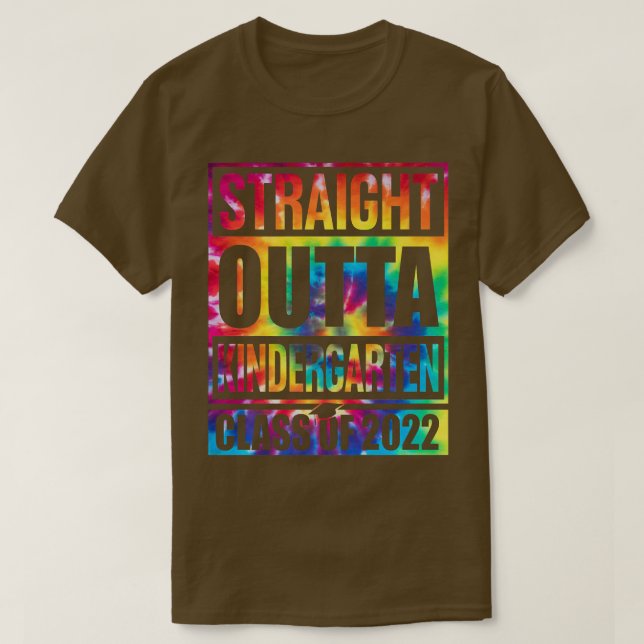 Tie Dye Straight Outta Kindergarten Camiseta Graci (Diseño del anverso)