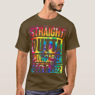 Tie Dye Straight Outta Kindergarten Camiseta Graci