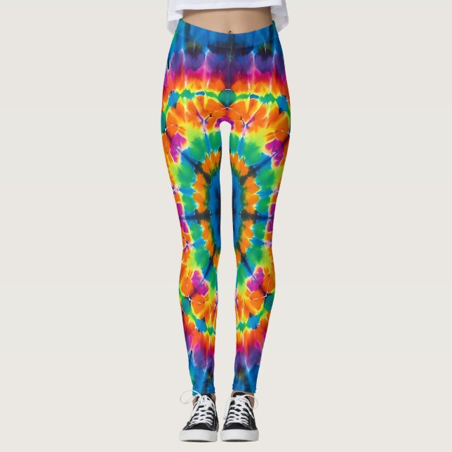 Tie-dyed, vibrant colored, leggings (Anverso)