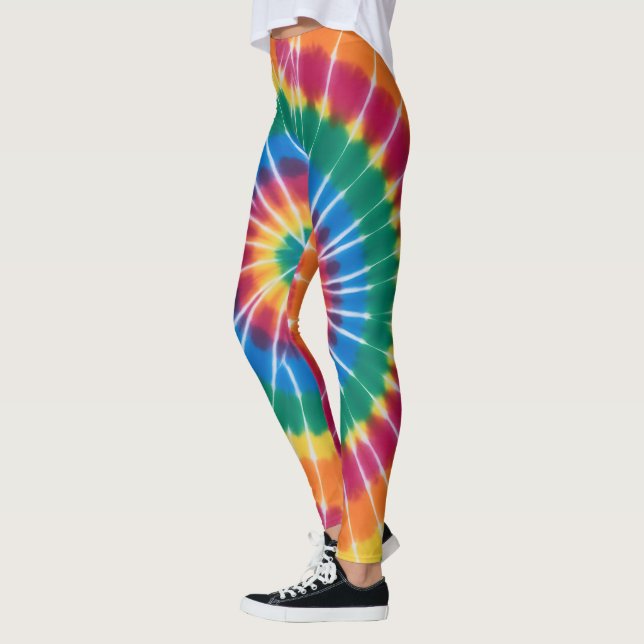 Tie-dyed, vibrant colored, leggings (Izquierda)