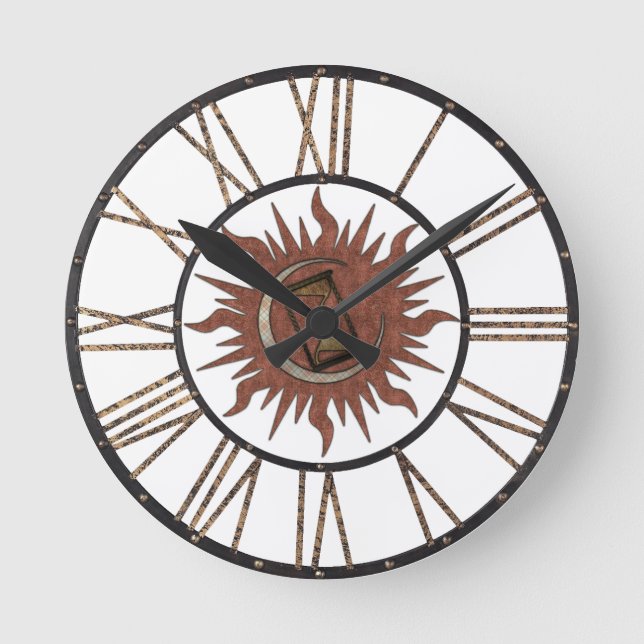 Tiempo antiguo que guarda el reloj de pared (Anverso)