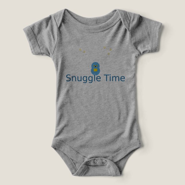 Tiempo de acurrucarse Azul Teddy Oso Baby Bodysuit (Diseño delantero )