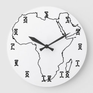 Tiempo de África en Etiopía - Reloj de pared redon