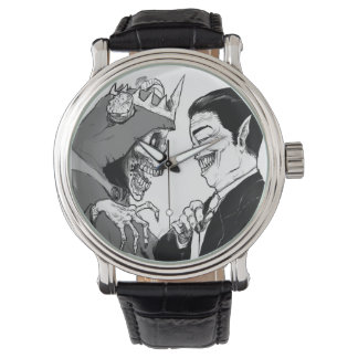 Tiempo de aventura Reloj de cuero negro