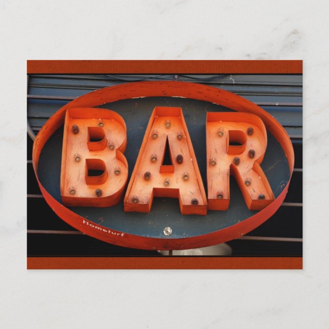 Tiempo de barra - Tarjeta postal con fotografía de (Anverso)