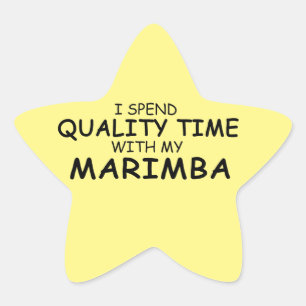 Tiempo de calidad Marimba Star Pegatina