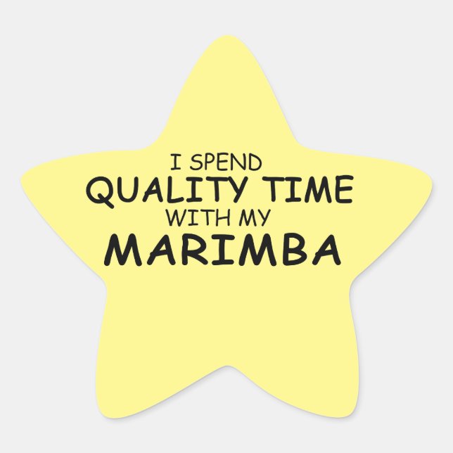 Tiempo de calidad Marimba Star Pegatina (Anverso)