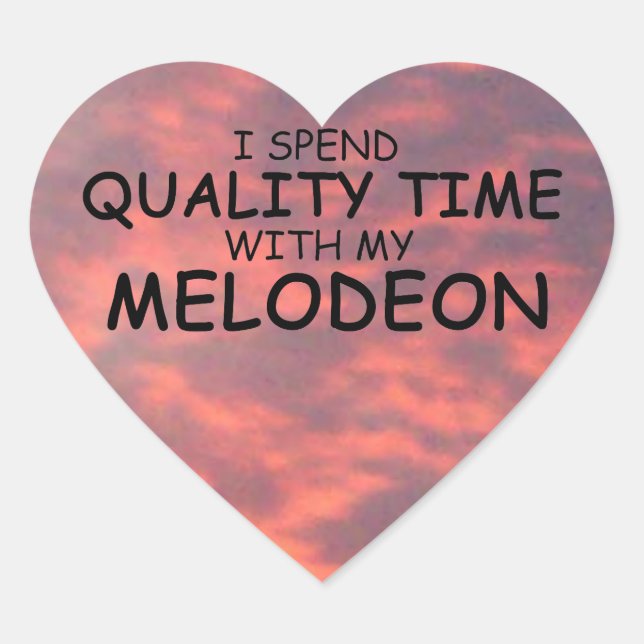 Tiempo de calidad Melodeon Heart Pegatina (Anverso)
