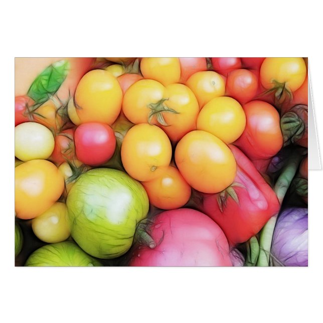 ¡Tiempo de cosecha - tomates! (Anverso (Horizontal))