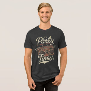 Tiempo de fiesta - Camisa retro Tri-Blend