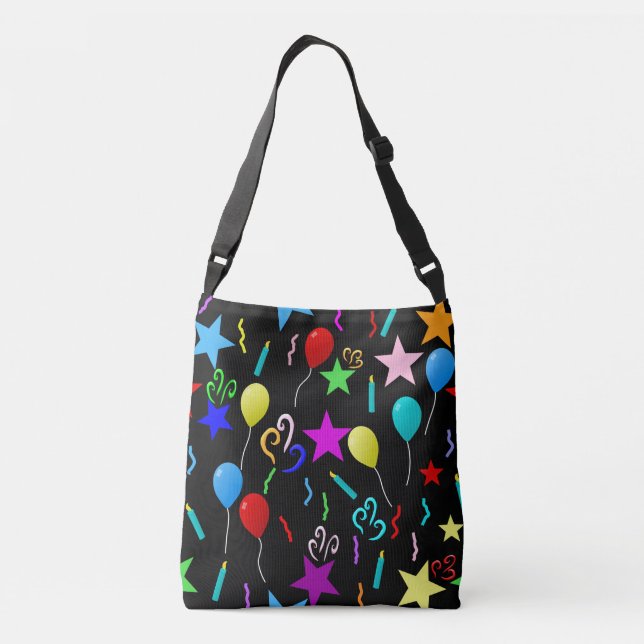 Tiempo de fiesta, diseño festivo, Bolsa de cuerpo  (Reverso)