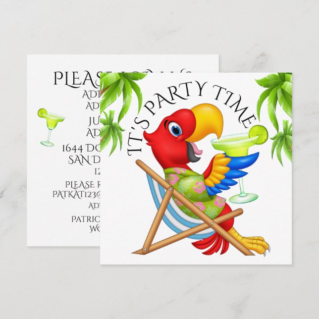 TIEMPO DE FIESTA Invitación (Anverso / Reverso)