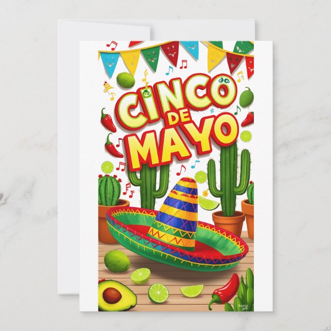 Tiempo de Fiesta Tarjeta Postal Mexicana (Anverso)