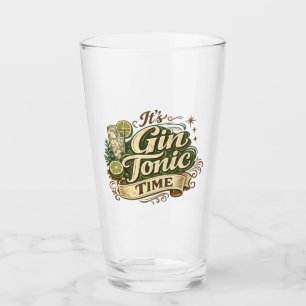 tiempo de gin tonic vaso de bebida
