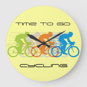 Tiempo de ir en bicicleta Diseño reloj de pared