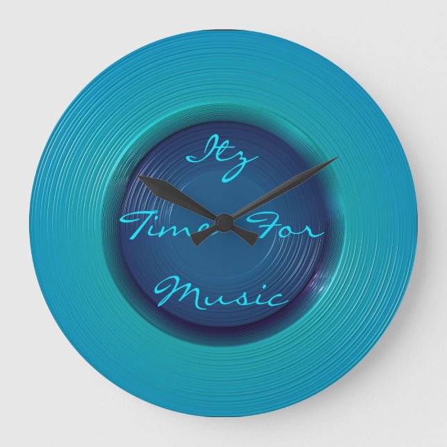 "Tiempo de Itz para relojes de pared de Text>Music (Anverso)