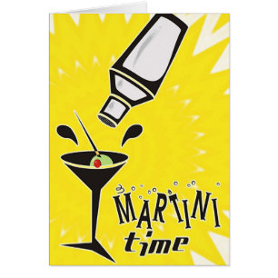 Tiempo de Martini (tarjeta en blanco/personalizar)