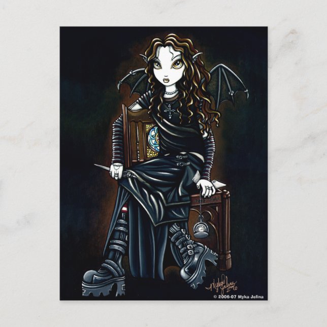 "Tiempo de matanza" Tarjeta postal oscura (Anverso)