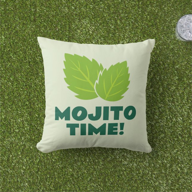 ¡Tiempo de Mojito! divertida almohada exterior par (Césped)