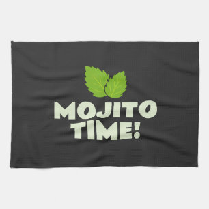 ¡Tiempo de Mojito! toalla de cocina divertida para