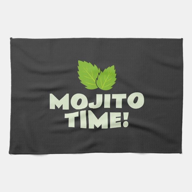 ¡Tiempo de Mojito! toalla de cocina divertida para (Horizontal)