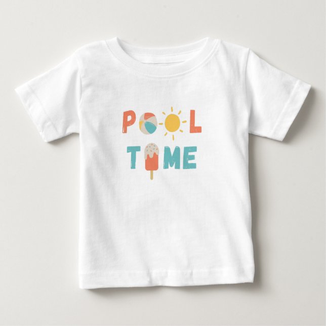 tiempo de pool. Cables para bebés y camisetas (Anverso)