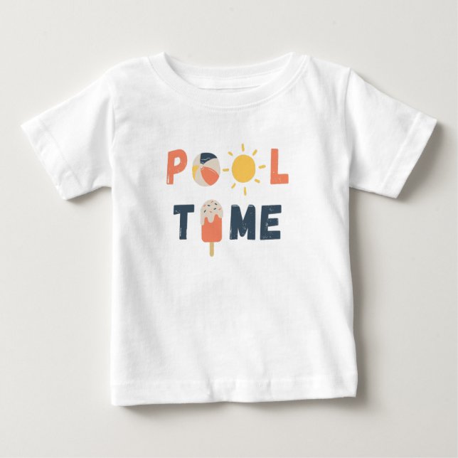 tiempo de pool. Camiseta para bebés y tiendas (Anverso)