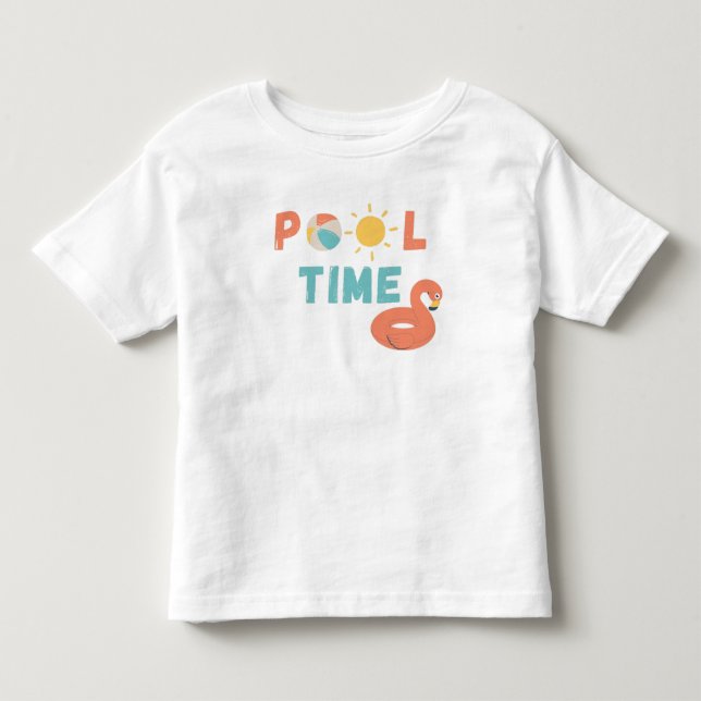 tiempo de pool. Camisetas para niños pequeños (Anverso)