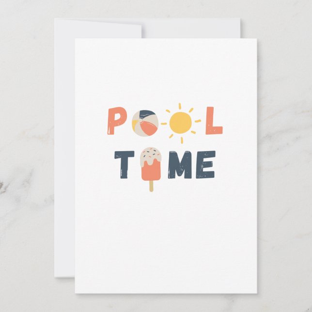 tiempo de pool. Invitaciones y Invitaciones (Anverso)