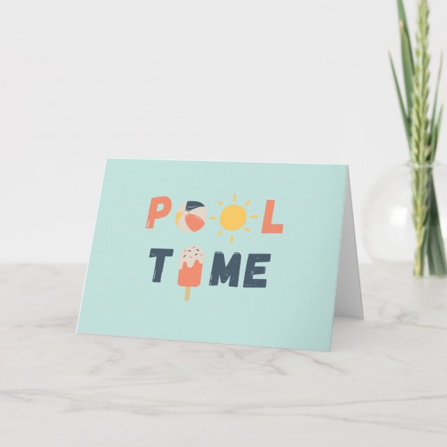 tiempo de pool. Invitaciones y tarjetas de felicit (Anverso)