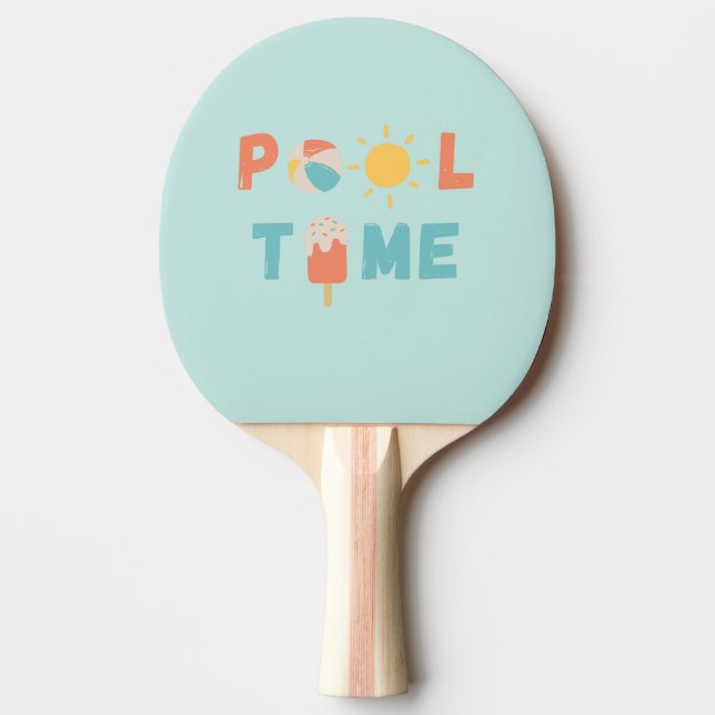 tiempo de pool. Pala de ping pong (Anverso)