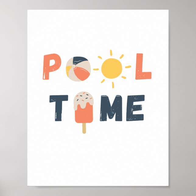 tiempo de pool. Poster e impresiones (Frente)