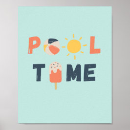 tiempo de pool. Poster e impresiones