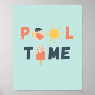 tiempo de pool. Poster e impresiones