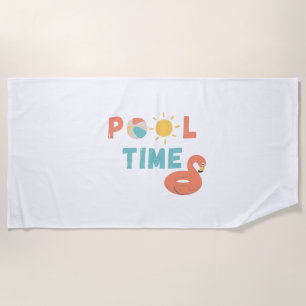 tiempo de pool. Toalla de playa