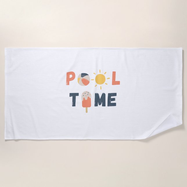 tiempo de pool. Toallas de playa (Anverso)