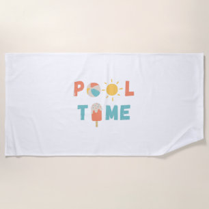 tiempo de pool. Toallas de playa