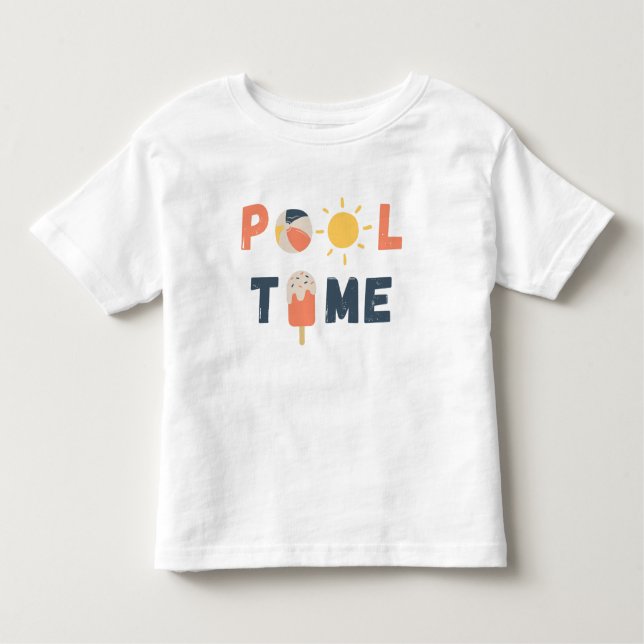 tiempo de pool. Toddler T-Shirt & Tops (Anverso)