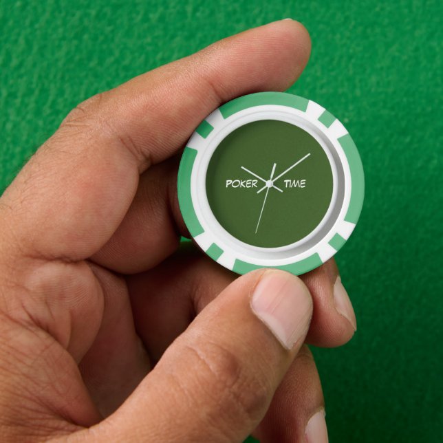 Tiempo de Póquer Verde Blanco  (Mano)