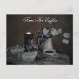 Tiempo de postal para el café